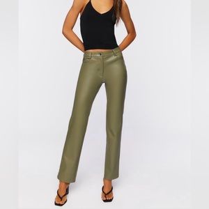 Faux Leather Pants Straight Leg NWT